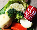 【山ごはん】具沢山ごろごろお野菜のポトフ作り方1写真