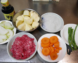 簡単！うまっ☆すき焼き風の肉じゃが作り方1写真