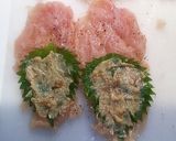 鶏ささみ☆大葉☆梅☆バルメザン☆巻き作り方4写真