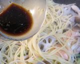 ♪秋鮭とレンコンの柚子胡椒パスタ♪作り方5写真