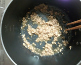 簡単に♪舞茸と挽き肉の混ぜご飯＊御一人様作り方1写真