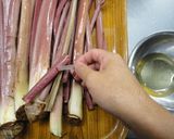 赤ずいきの甘酢漬け作り方1写真