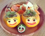 smileスムージー♡にこにこ柿ちゃん作り方1写真