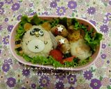 幼稚園 お弁当 キャラ弁♡たぬき作り方5写真