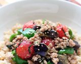 夏野菜と豚挽き肉のハニー味噌炒め丼作り方10写真