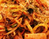 簡単★家族みんなで、ホルモン焼きうどん♫作り方8写真