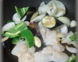 カレイと野菜の味噌炒め作り方2写真