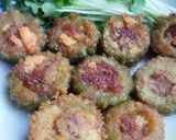 夏味♡ゴーヤの肉詰め☆チーズカレー味作り方7写真