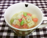 １０分で簡単☆根菜と枝豆の優しいスープ☆作り方10写真