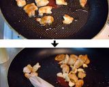 鶏皮とニラと蓮根の焼きそば☆作り方3写真