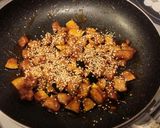 かぼちゃと豚肉のごまからめ作り方6写真