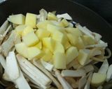 エリンギと馬鈴薯のシチュークリームパスタ作り方3写真
