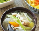 簡単!秋の味覚秋鮭☺鮭のあら汁作り方6写真