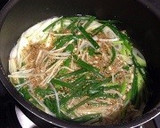 簡単10分☆葱と豆腐の搾菜ごまスープ作り方3写真