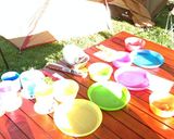 キャンプ！ダッチオーブンでホットケーキ作り方1写真