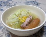 ホッとするキャベツとソーセージのスープ。作り方4写真