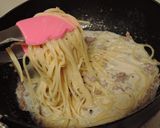 挽き肉とにんにくの超簡単♪クリームパスタ作り方5写真