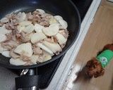長芋と豚肉のニンニク炒め作り方4写真