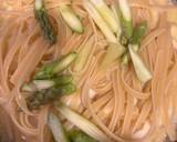 帆立とアスパラの平兵衛酢クリームパスタ作り方7写真