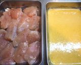 ＊簡単！鶏胸肉のカレーチーズピカタ＊作り方1写真