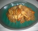 簡単！しらたきと竹輪の甘辛炒め煮作り方4写真