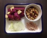 さつまいもとレンコンの根菜&豆サラダ作り方4写真