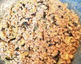 茄子と挽肉の味噌炒め丼ver簡単作り方4写真
