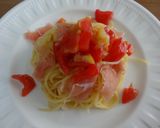 激旨！エビとモッツァレラのトマトパスタ作り方7写真