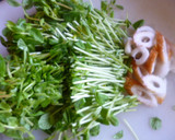 豆苗とちくわの玉子炒め♪作り方1写真