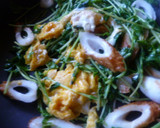 豆苗とちくわの玉子炒め♪作り方5写真