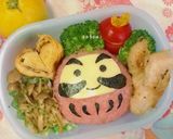 必勝！ダルマ キャラ弁☆作り方8写真