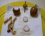 うずらde『どんぐり』キャラ弁に♡作り方1写真