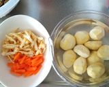 栗ときのこで秋の炊き込みご飯作り方2写真