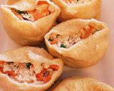 ジューシー♫簡単！海老と野菜の豆腐巾着☆作り方2写真