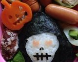 ドクロ ハロウィン キャラ弁作り方1写真