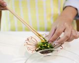 菊とみぶ菜のおひたし作り方6写真
