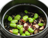 土鍋で炊飯☆蛸とひじきの磯の香飯作り方6写真