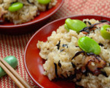 土鍋で炊飯☆蛸とひじきの磯の香飯作り方8写真