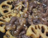 ✿牛肉と蓮根の甘辛実山椒煮✿作り方4写真