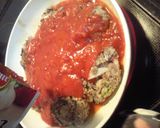 ハンバーグのトマト煮パスタ添え作り方4写真