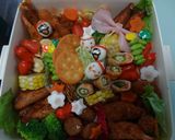 H26年度　運動会お弁当　妖怪ウォッチ版作り方4写真