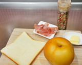 ワインと一緒に食べたい、梨トースト。作り方1写真