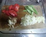 トマトとインゲンのイカの塩辛スパゲッティ作り方2写真