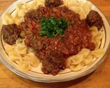 アルザス風パスタのミートボールソース掛け作り方15写真