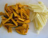 南瓜とじゃがいものかき揚げカレー風味作り方1写真