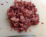 マグロのカマ肉団子、トマトソース和え作り方1写真