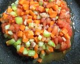 マグロのカマ肉団子、トマトソース和え作り方7写真