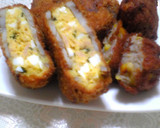 蓮根のはさみ揚げ☆シーチキン＆ゆで卵作り方5写真