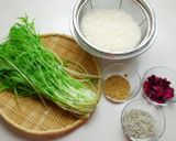 土鍋でご飯☆水菜と柴漬けの混ぜご飯作り方1写真