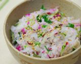 土鍋でご飯☆水菜と柴漬けの混ぜご飯作り方7写真